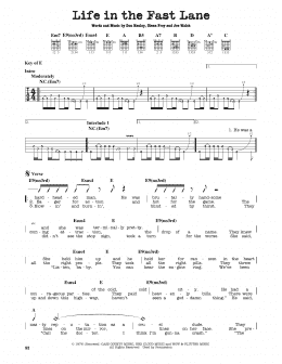 page one of Life In The Fast Lane (Guitar Lead Sheet)