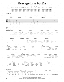 page one of Message In A Bottle (Guitar Lead Sheet)