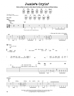 page one of Jamie's Cryin' (Guitar Lead Sheet)