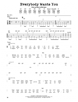 page one of Everybody Wants You (Guitar Lead Sheet)