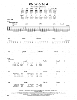 page one of 25 Or 6 To 4 (Guitar Lead Sheet)