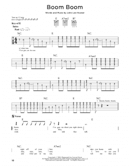 page one of Boom Boom (Guitar Lead Sheet)