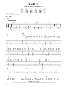 page one of Beat It (Guitar Lead Sheet)