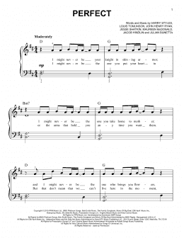 page one of Perfect (Easy Piano)