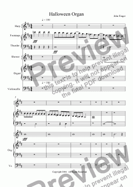 page one of Halloween Organ
