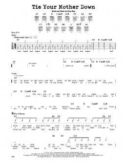 page one of Tie Your Mother Down (Guitar Lead Sheet)