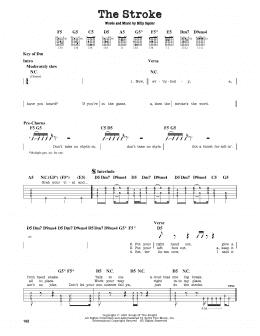 page one of The Stroke (Guitar Lead Sheet)