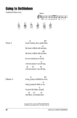 page one of Going To Bethlehem (Ukulele Chords/Lyrics)