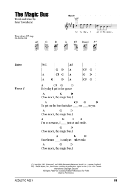 page one of The Magic Bus (Ukulele Chords/Lyrics)