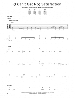 page one of (I Can't Get No) Satisfaction (Guitar Lead Sheet)