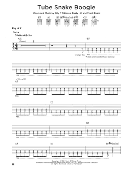 page one of Tube Snake Boogie (Guitar Lead Sheet)