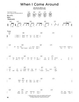 page one of When I Come Around (Guitar Lead Sheet)