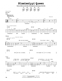 page one of Mississippi Queen (Guitar Lead Sheet)