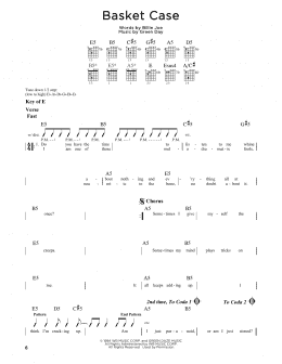 page one of Basket Case (Guitar Lead Sheet)