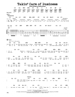 page one of Takin' Care Of Business (Guitar Lead Sheet)