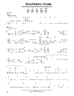 page one of Southern Cross (Guitar Lead Sheet)
