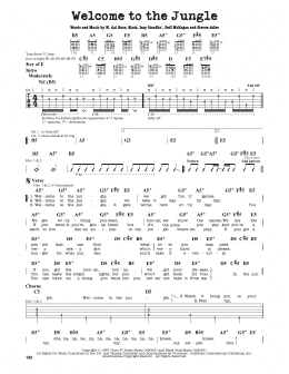 page one of Welcome To The Jungle (Guitar Lead Sheet)