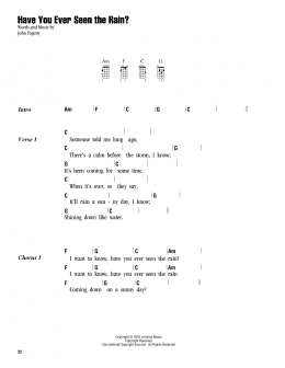 page one of Have You Ever Seen The Rain? (Ukulele Chords/Lyrics)