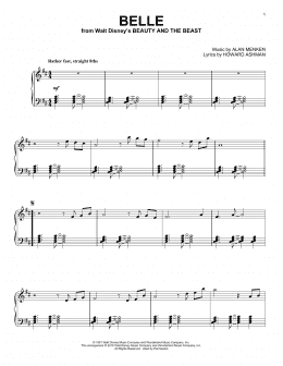 page one of Belle [Jazz version] (from Beauty And The Beast) (Piano Solo)