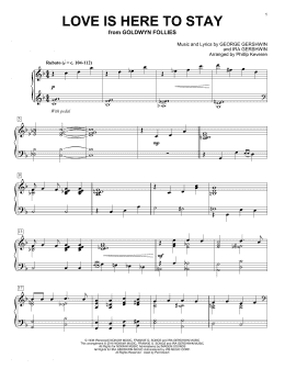 page one of Love Is Here To Stay (arr. Phillip Keveren) (Piano Solo)