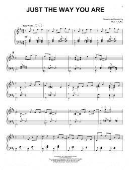 page one of Just The Way You Are [Jazz version] (Piano Solo)