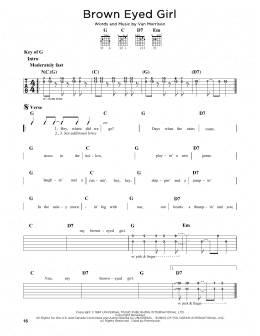 page one of Brown Eyed Girl (Guitar Lead Sheet)