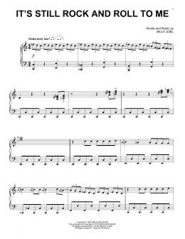 page one of It's Still Rock And Roll To Me [Jazz version] (Piano Solo)