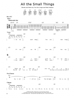 page one of All The Small Things (Guitar Lead Sheet)