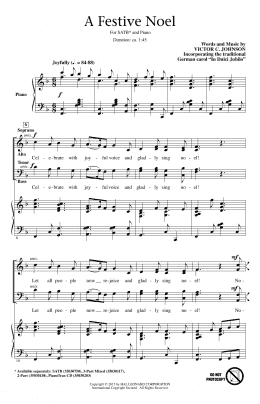page one of A Festive Noel (SATB Choir)
