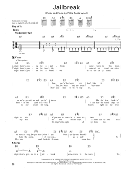 page one of Jailbreak (Guitar Lead Sheet)