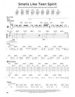 page one of Smells Like Teen Spirit (Guitar Lead Sheet)