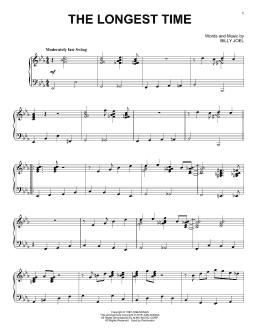 page one of The Longest Time [Jazz version] (Piano Solo)