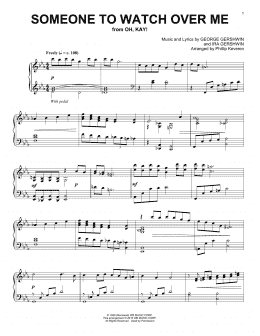 page one of Someone To Watch Over Me (arr. Phillip Keveren) (Piano Solo)