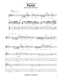 page one of Porch (Guitar Tab)