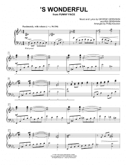 page one of 'S Wonderful (arr. Phillip Keveren) (Piano Solo)