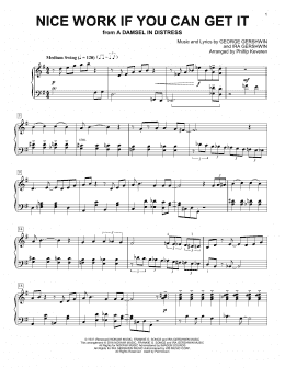 page one of Nice Work If You Can Get It (arr. Phillip Keveren) (Piano Solo)