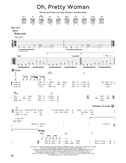 page one of Oh, Pretty Woman (Guitar Lead Sheet)