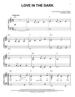page one of Love In The Dark (Easy Piano)