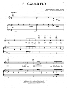 page one of If I Could Fly (Piano, Vocal & Guitar Chords (Right-Hand Melody))