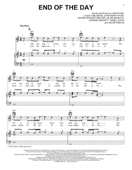 page one of End Of The Day (Piano, Vocal & Guitar Chords (Right-Hand Melody))