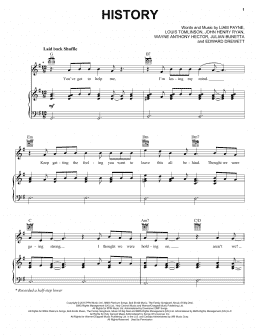 page one of History (Piano, Vocal & Guitar Chords (Right-Hand Melody))