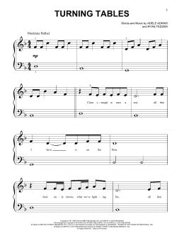 page one of Turning Tables (Beginning Piano Solo)