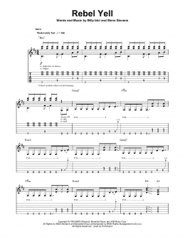 page one of Rebel Yell (Guitar Tab (Single Guitar))