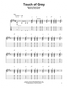 page one of Touch Of Grey (Guitar Tab (Single Guitar))