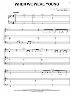 page one of When We Were Young (Piano & Vocal)