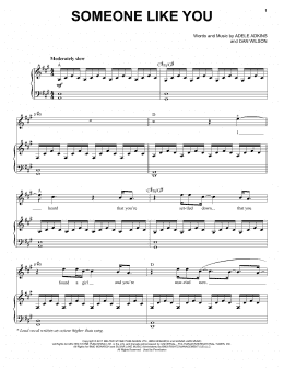 page one of Someone Like You (Piano & Vocal)