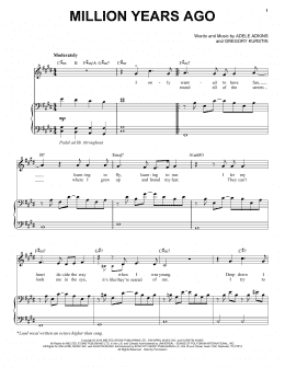 page one of Million Years Ago (Piano & Vocal)