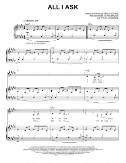 page one of All I Ask (Piano & Vocal)