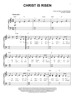 page one of Christ Is Risen (Easy Piano)