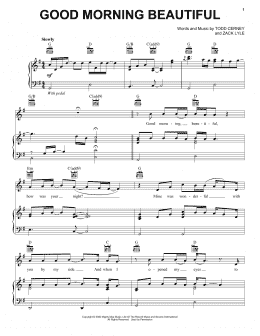 page one of Good Morning Beautiful (Piano, Vocal & Guitar Chords (Right-Hand Melody))
